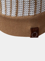 Quinn - Striped Knit Polo with Button Placket