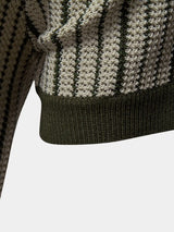 Quinn - Striped Knit Polo with Button Placket