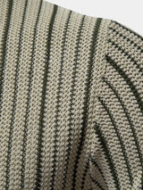 Quinn - Striped Knit Polo with Button Placket