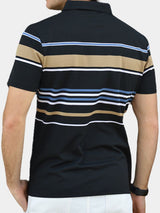 Riley - White Polo with Multicolour Stripes