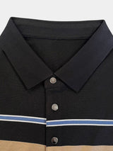 Riley - White Polo with Multicolour Stripes