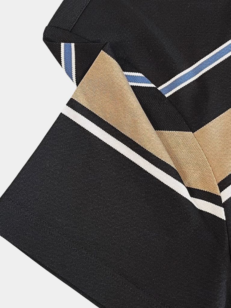 Riley - White Polo with Multicolour Stripes