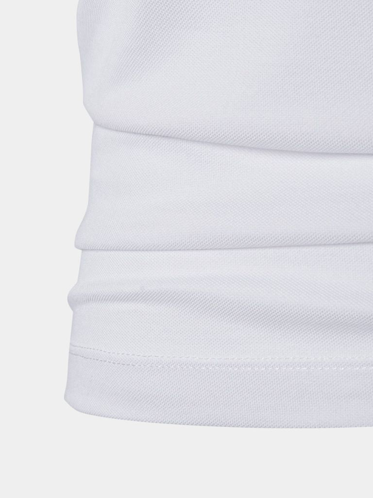 Riley - White Polo with Multicolour Stripes