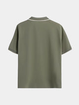 Scott - Black Open Collar Polo