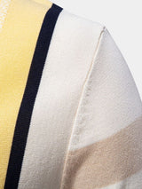 Spencer - Beige Retro Vertical Stripe Polo