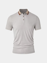 Trevor - Light Grey Polo with Contrast Collar