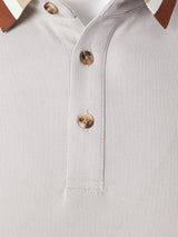 Trevor - Light Grey Polo with Contrast Collar