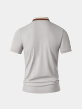 Trevor - Light Grey Polo with Contrast Collar