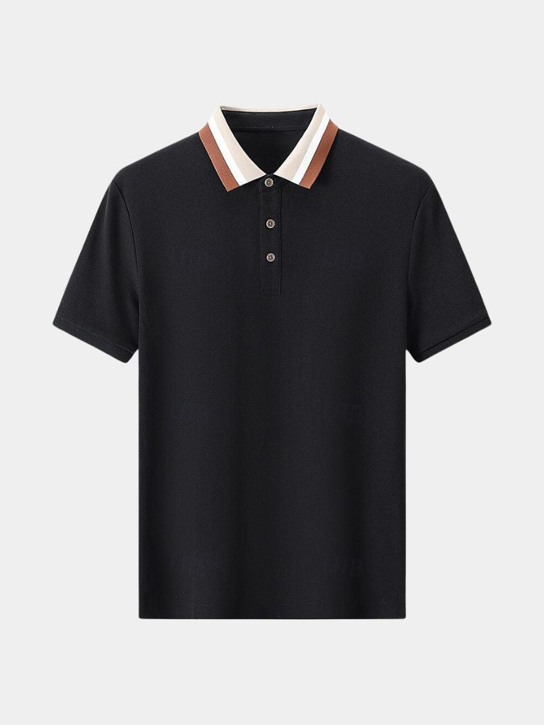 Trevor - Light Grey Polo with Contrast Collar