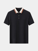 Trevor - Light Grey Polo with Contrast Collar