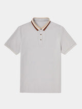 Trevor - Light Grey Polo with Contrast Collar