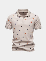 Travis - White Printed Polo