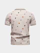 Travis - White Printed Polo