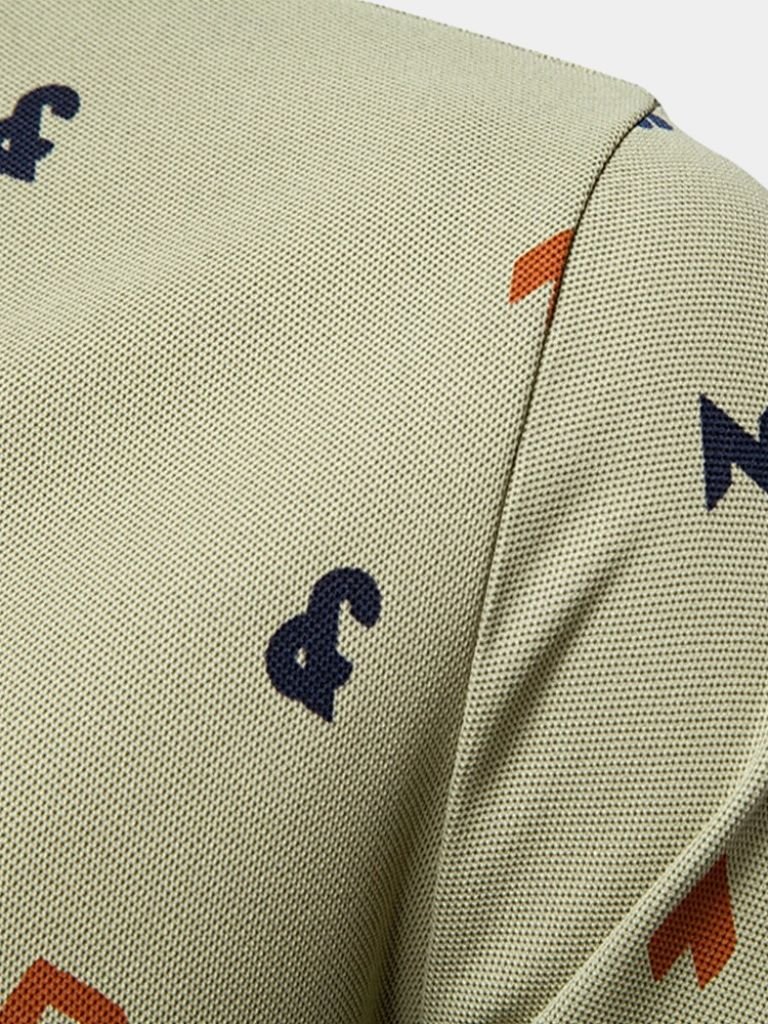 Travis - White Printed Polo