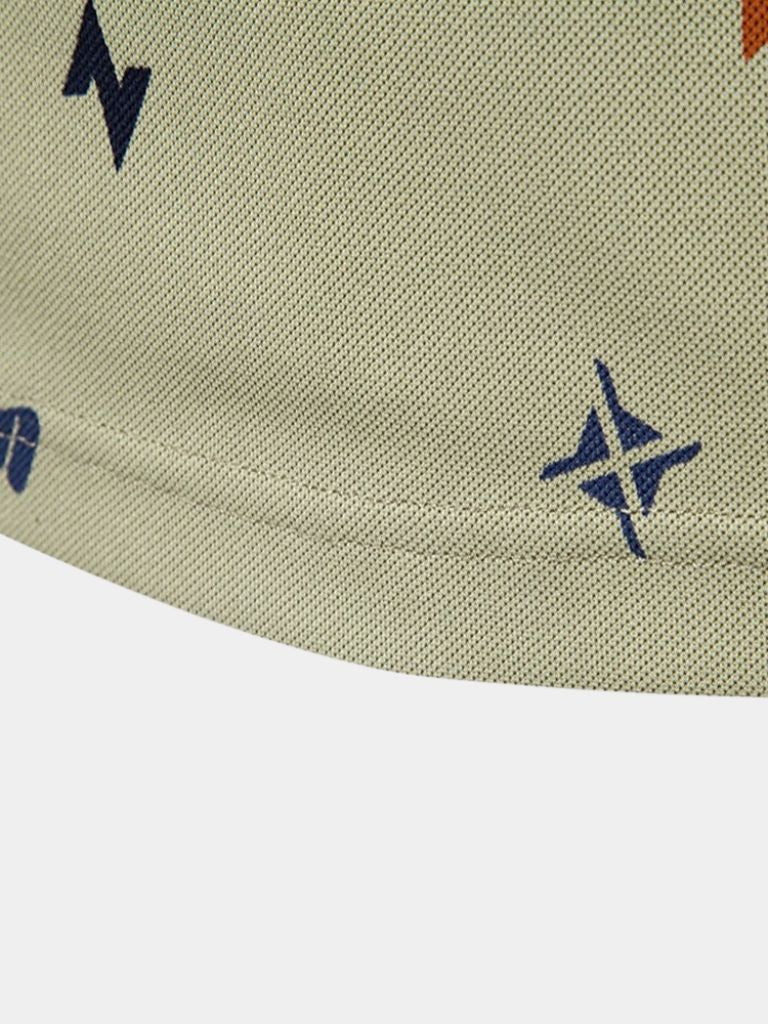 Travis - White Printed Polo