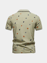 Travis - White Printed Polo