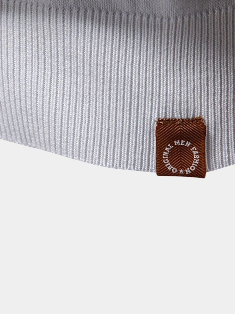 Tristan - White Polo with Stripe Detail