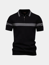 Tristan - White Polo with Stripe Detail