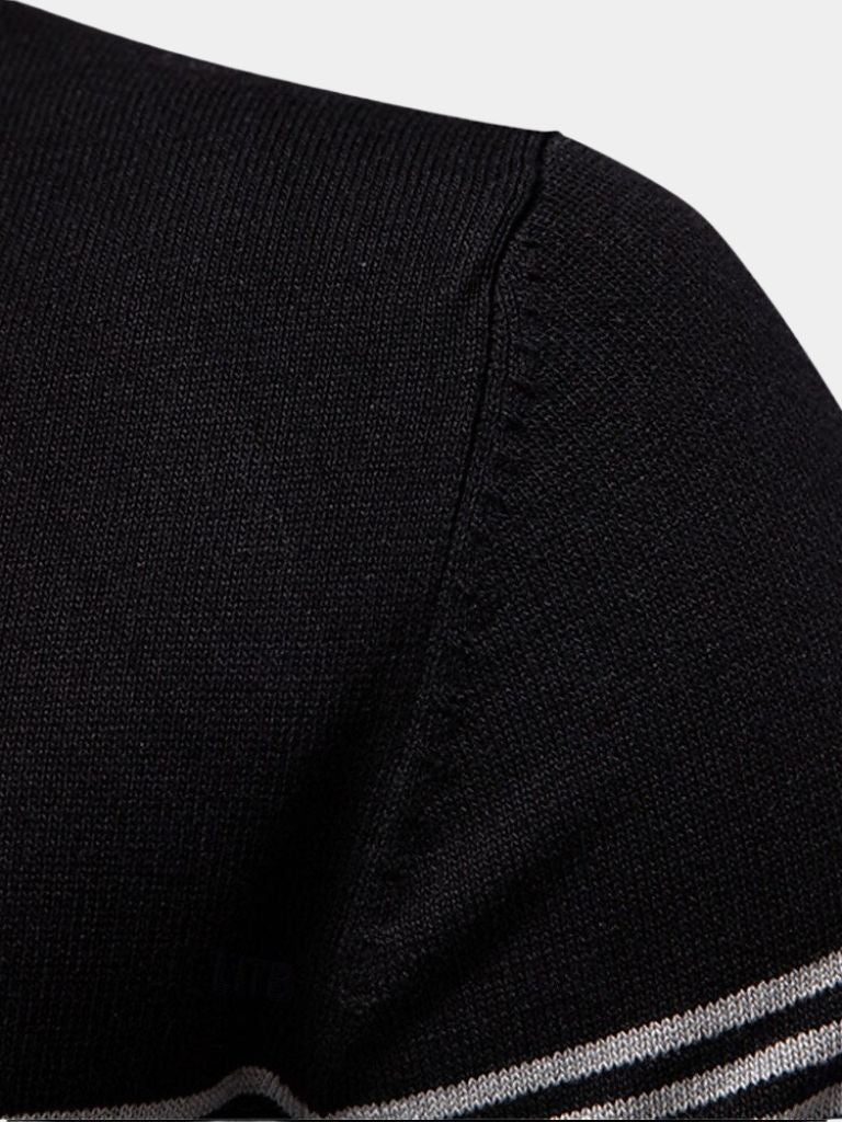 Tristan - White Polo with Stripe Detail