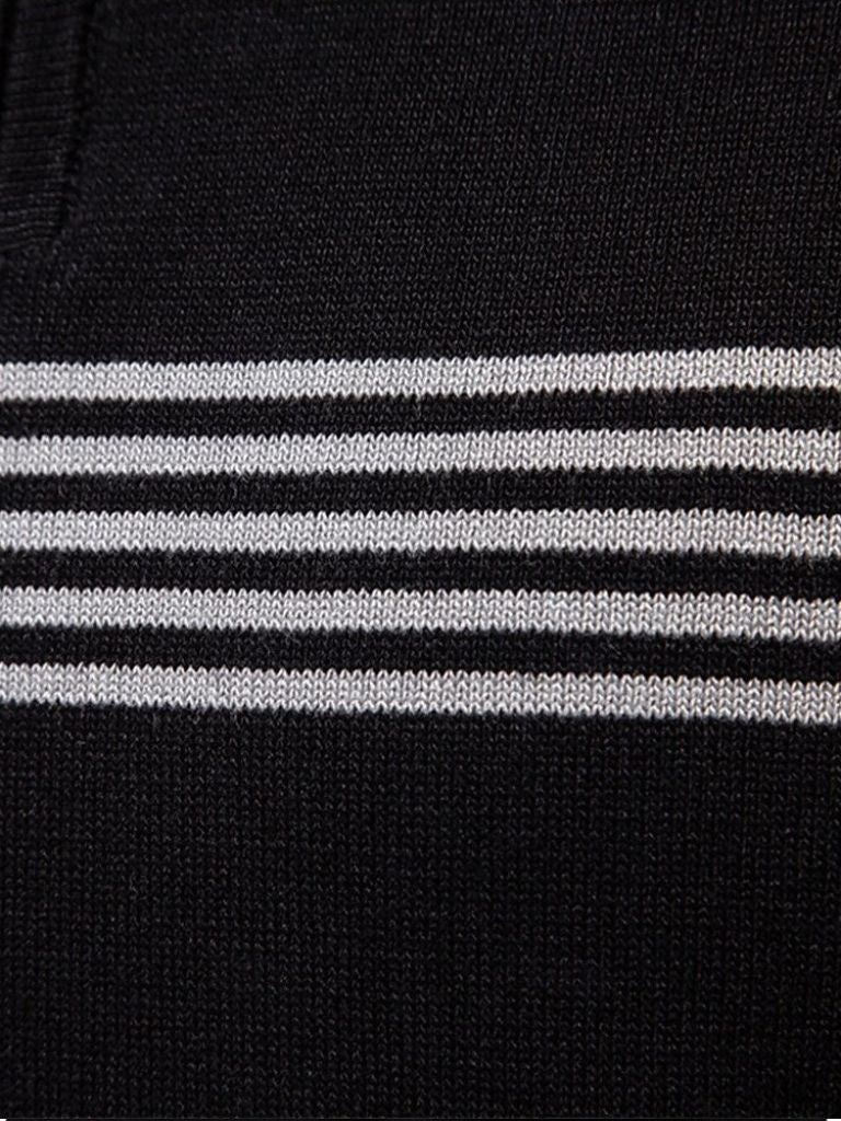 Tristan - White Polo with Stripe Detail