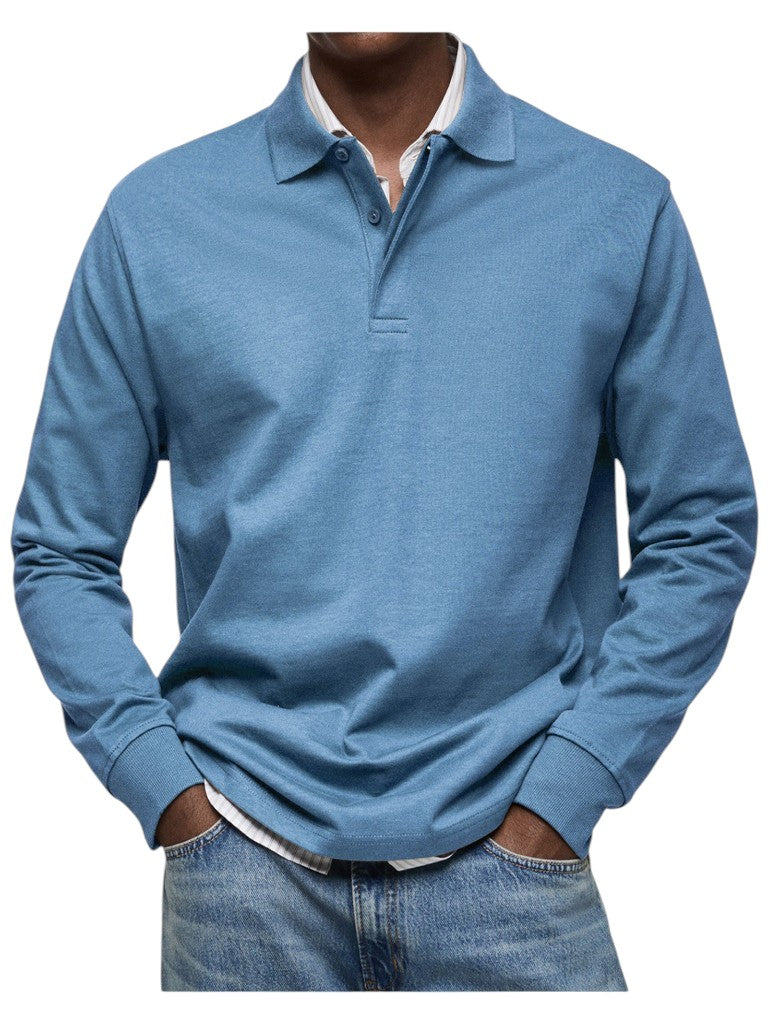 Carson - Navy Long Sleeve Polo