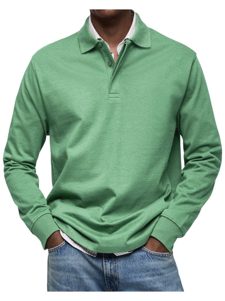 Carson - Navy Long Sleeve Polo
