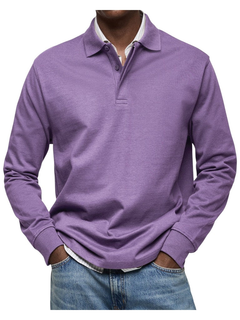 Carson - Navy Long Sleeve Polo