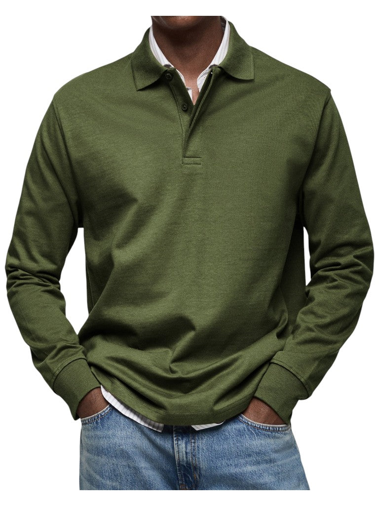 Carson - Navy Long Sleeve Polo