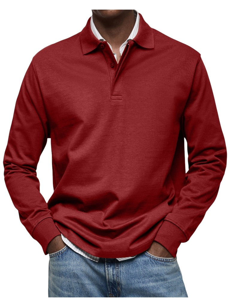 Carson - Navy Long Sleeve Polo