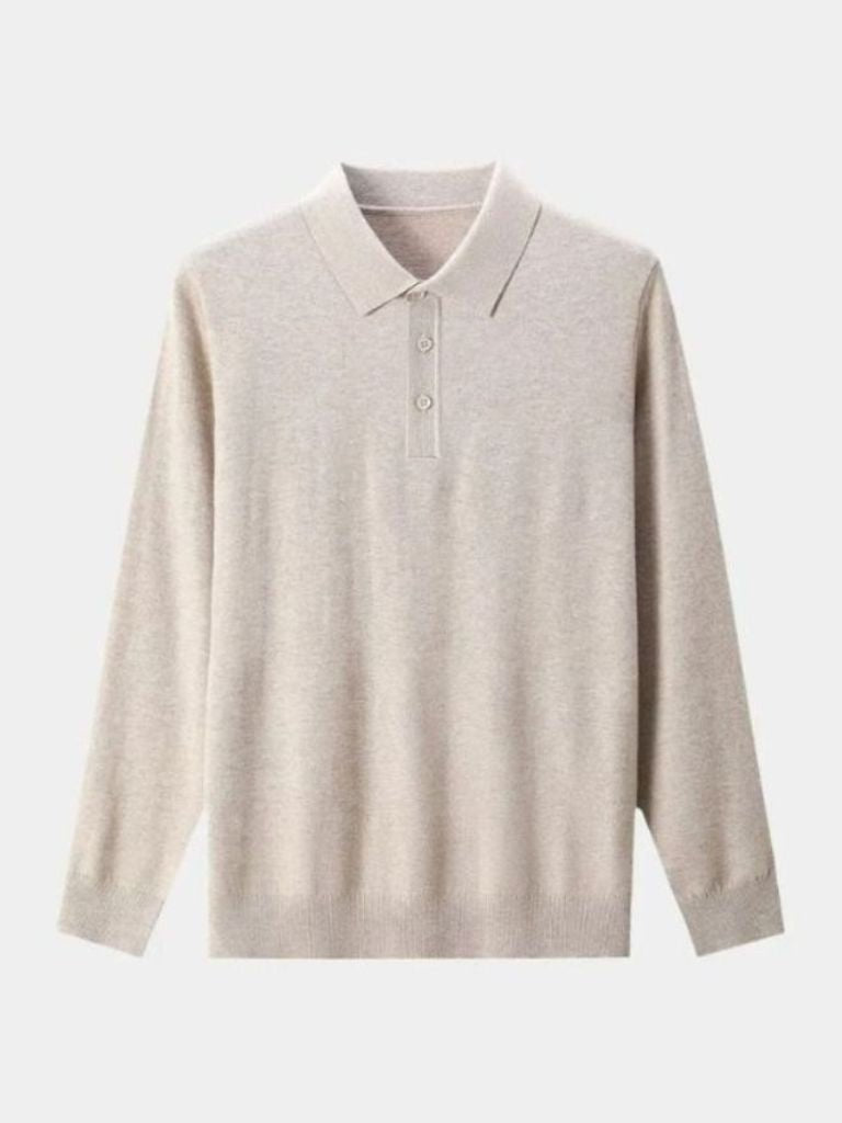 Dawson - Grey Long Sleeve Polo