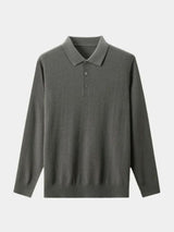 Dawson - Grey Long Sleeve Polo