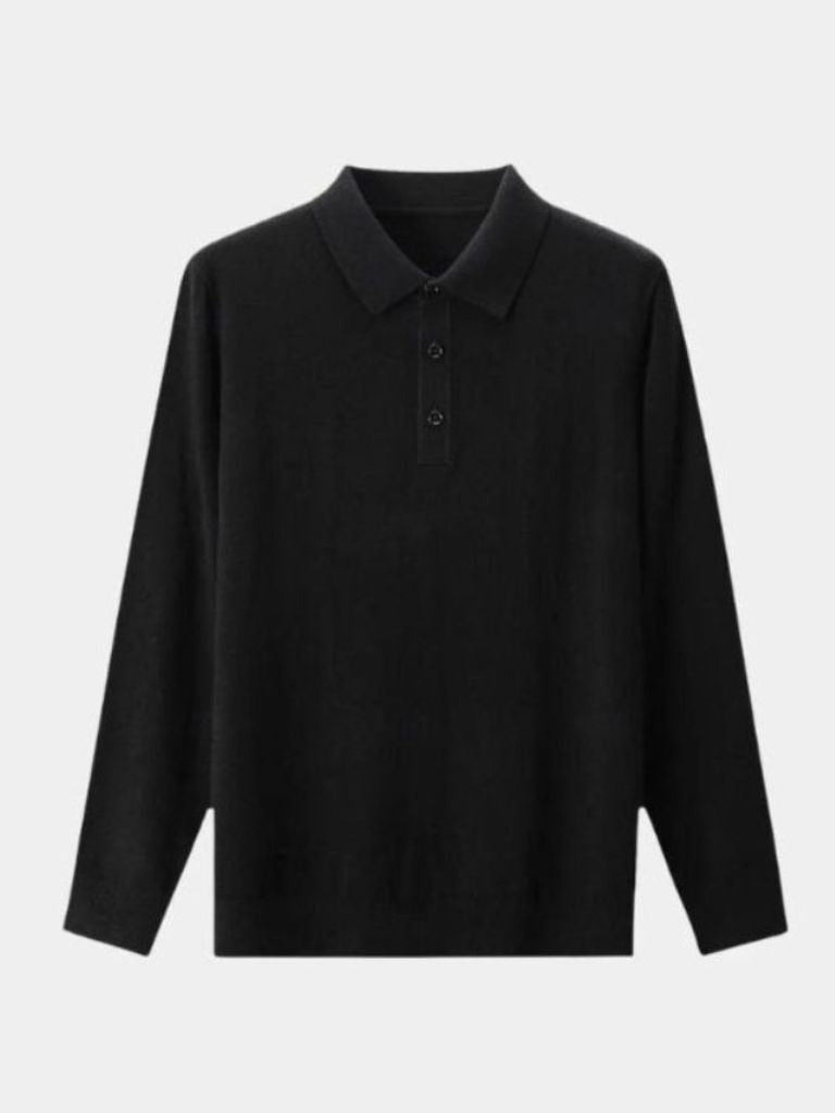 Dawson - Grey Long Sleeve Polo