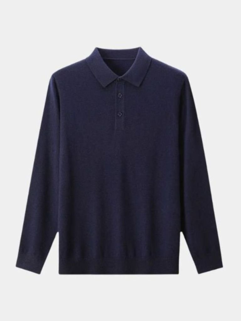 Dawson - Grey Long Sleeve Polo