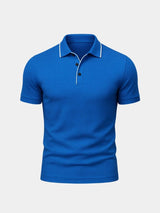 Easton - Blue Polo with Contrast Piping