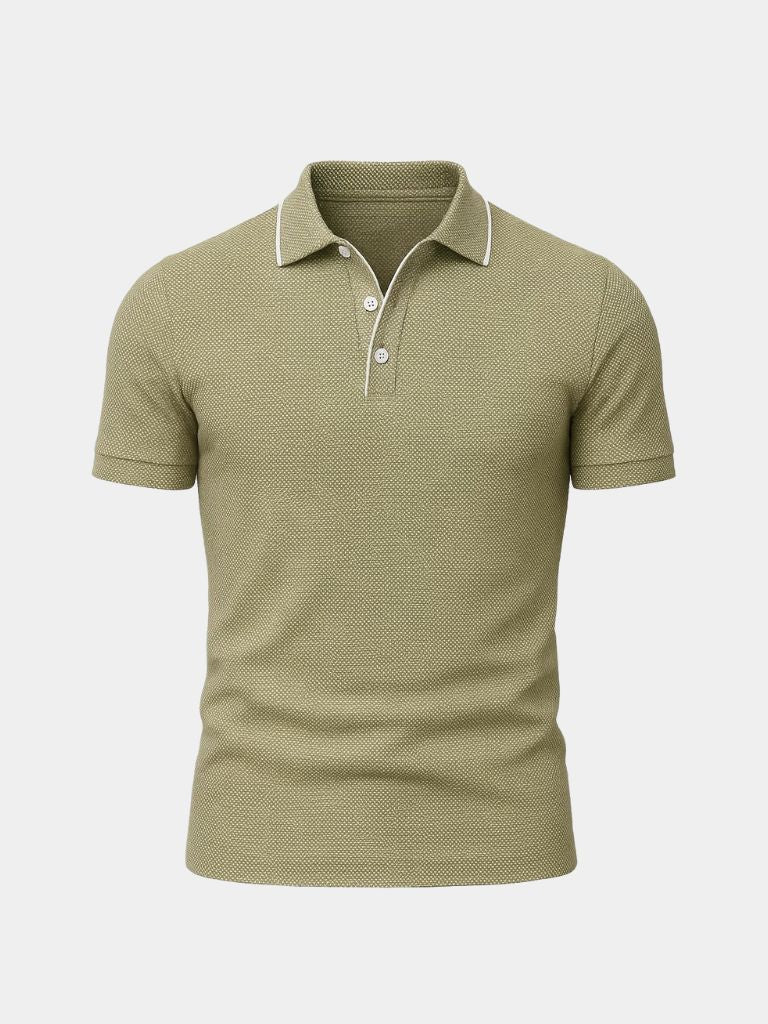 Easton - Blue Polo with Contrast Piping