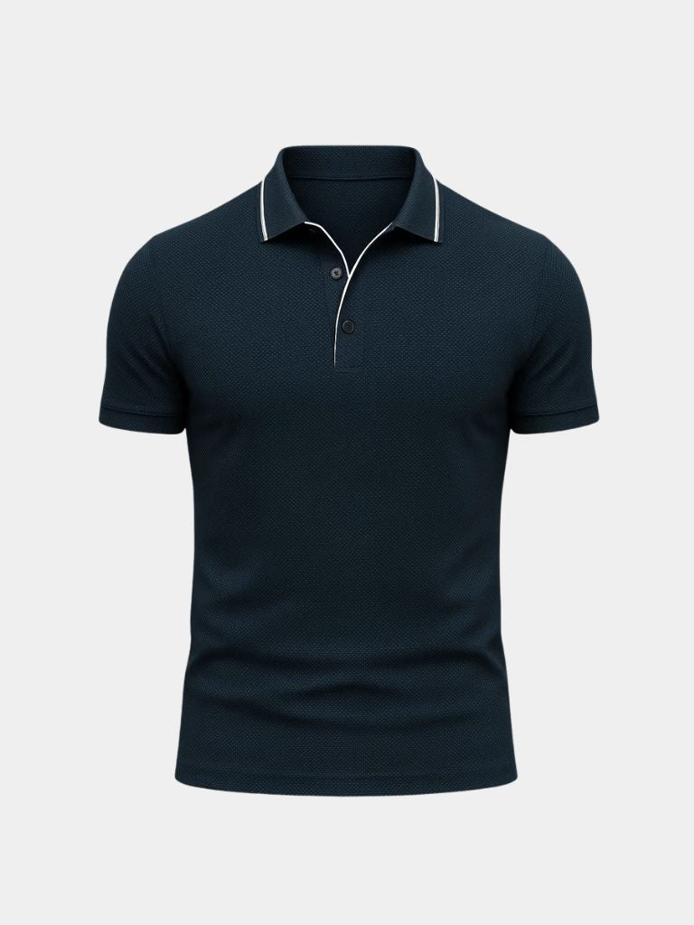 Easton - Blue Polo with Contrast Piping
