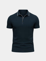 Easton - Blue Polo with Contrast Piping