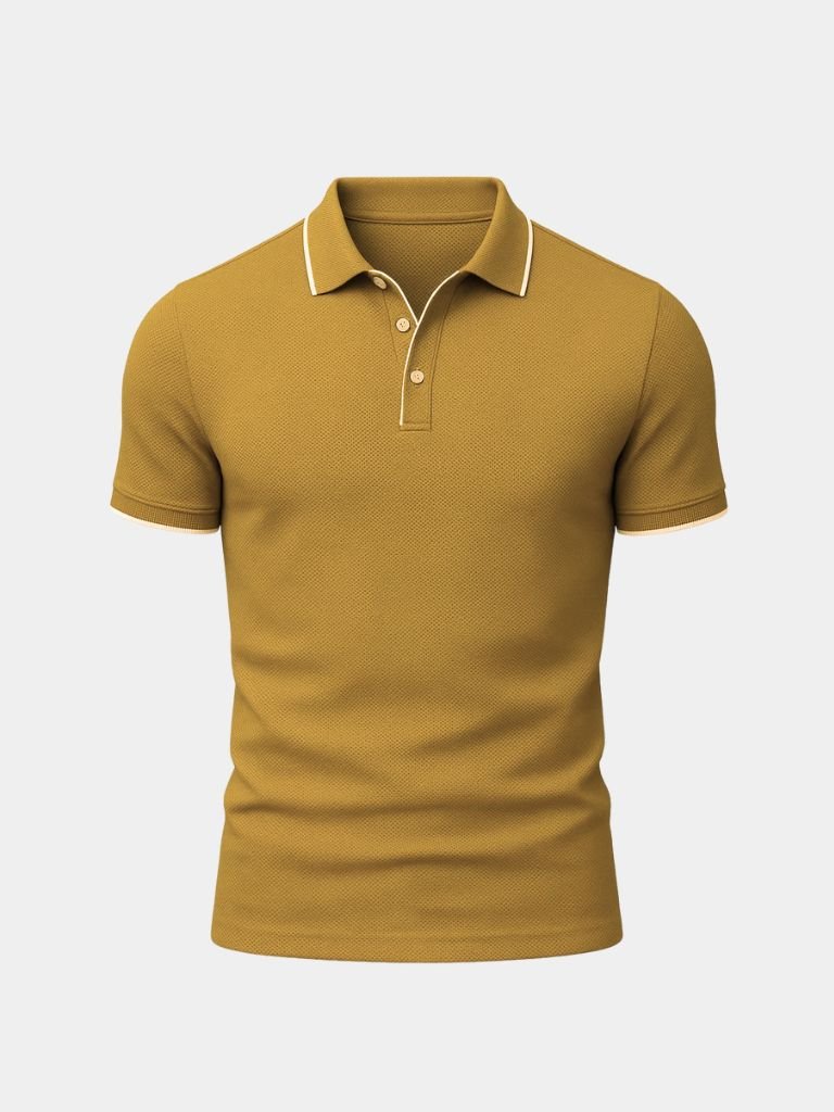 Easton - Blue Polo with Contrast Piping