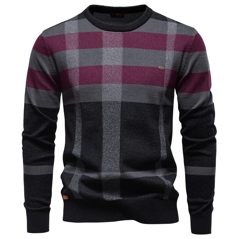 Wesley - Checked Knit Sweater