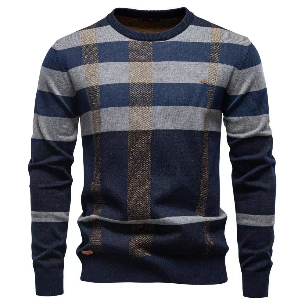 Wesley - Checked Knit Sweater