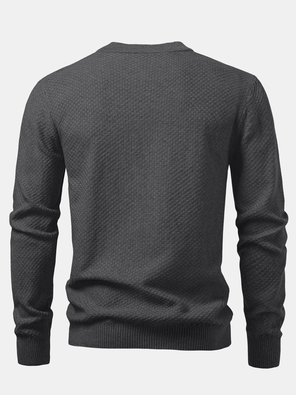 Lincoln - Checkerboard Texture Crew Neck Sweater