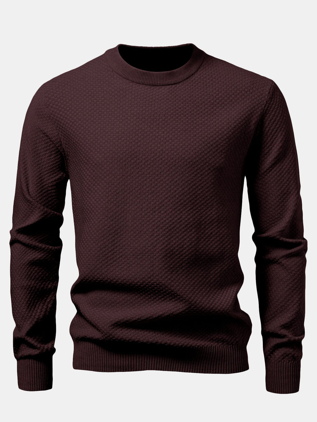 Lincoln - Checkerboard Texture Crew Neck Sweater