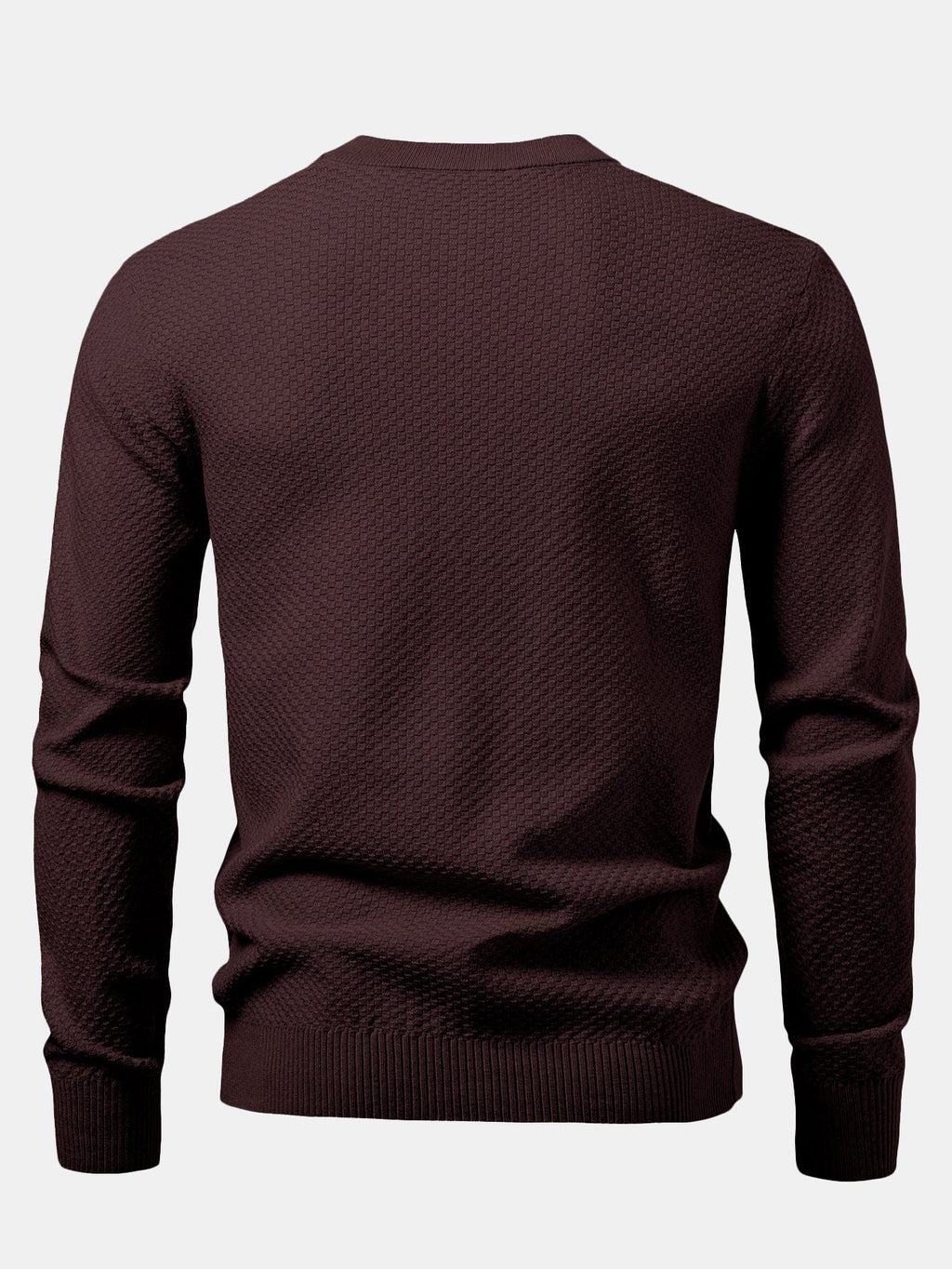 Lincoln - Checkerboard Texture Crew Neck Sweater