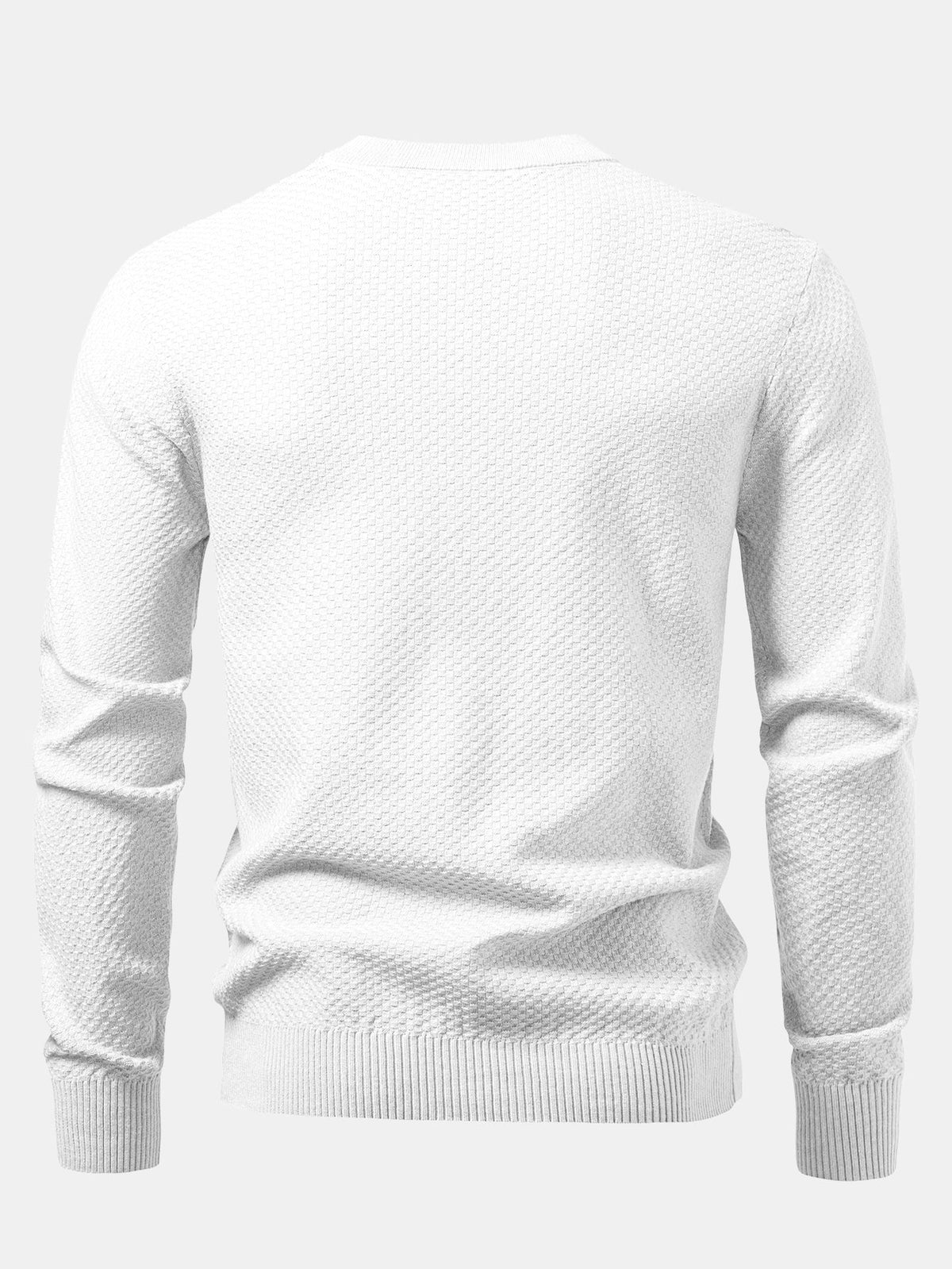 Lincoln - Checkerboard Texture Crew Neck Sweater