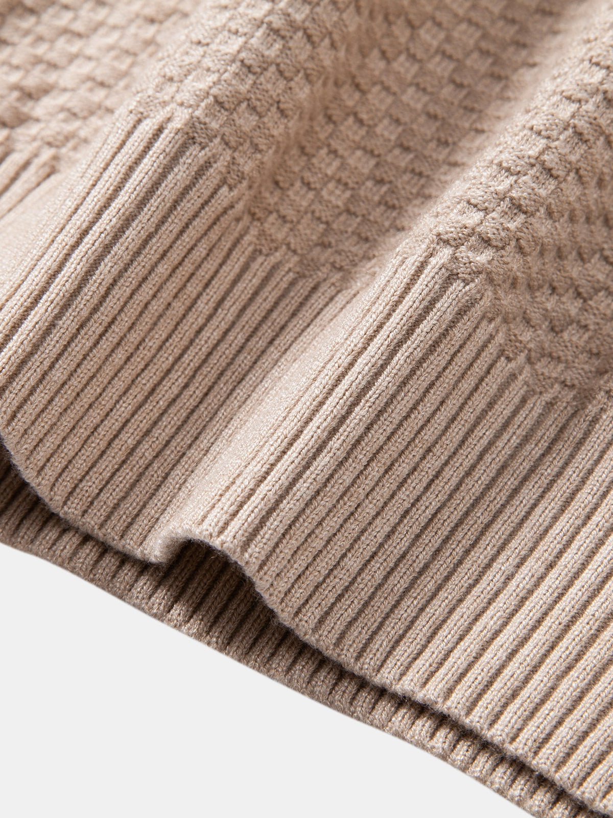 Lincoln - Checkerboard Texture Crew Neck Sweater