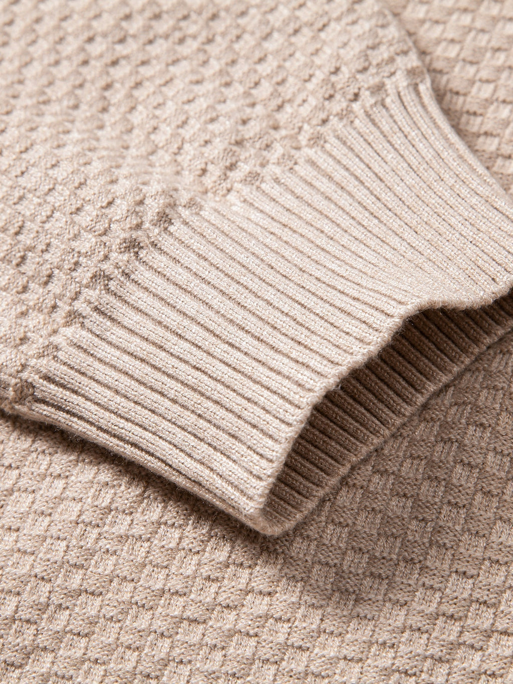 Lincoln - Checkerboard Texture Crew Neck Sweater