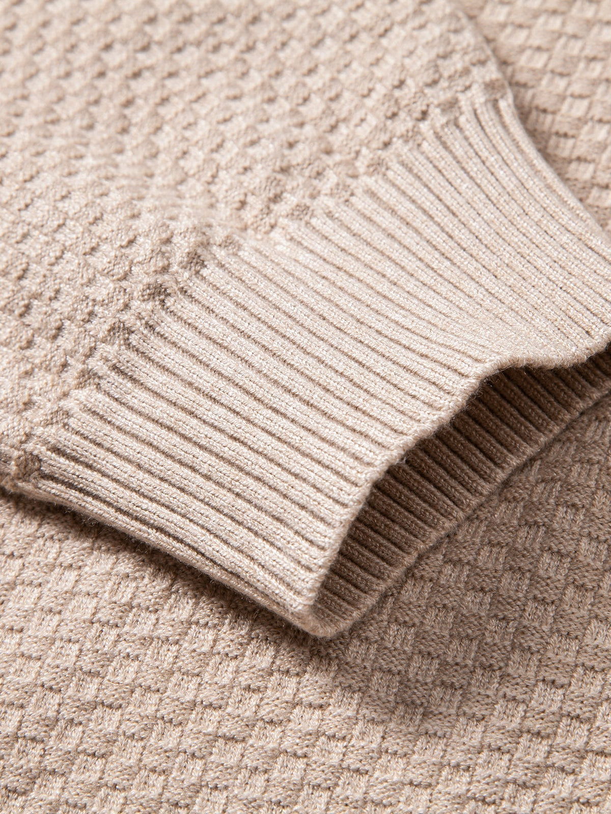 Lincoln - Checkerboard Texture Crew Neck Sweater
