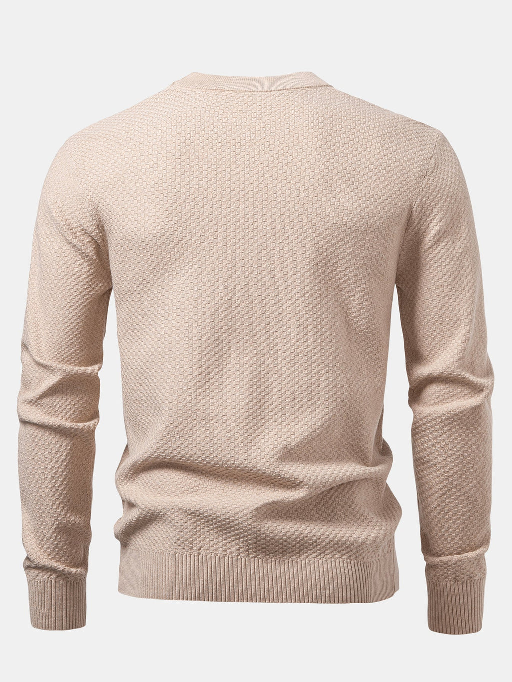 Lincoln - Checkerboard Texture Crew Neck Sweater