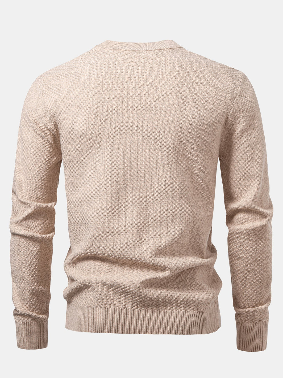 Lincoln - Checkerboard Texture Crew Neck Sweater