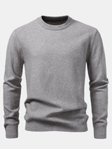 Lincoln - Checkerboard Texture Crew Neck Sweater